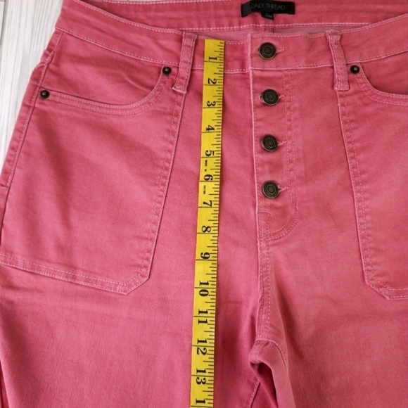 Daily Thread High Rise Cropped Ankle Flare Jeans in Jolie Clay Wash Size 16 NWOT - Picture 9 of 11